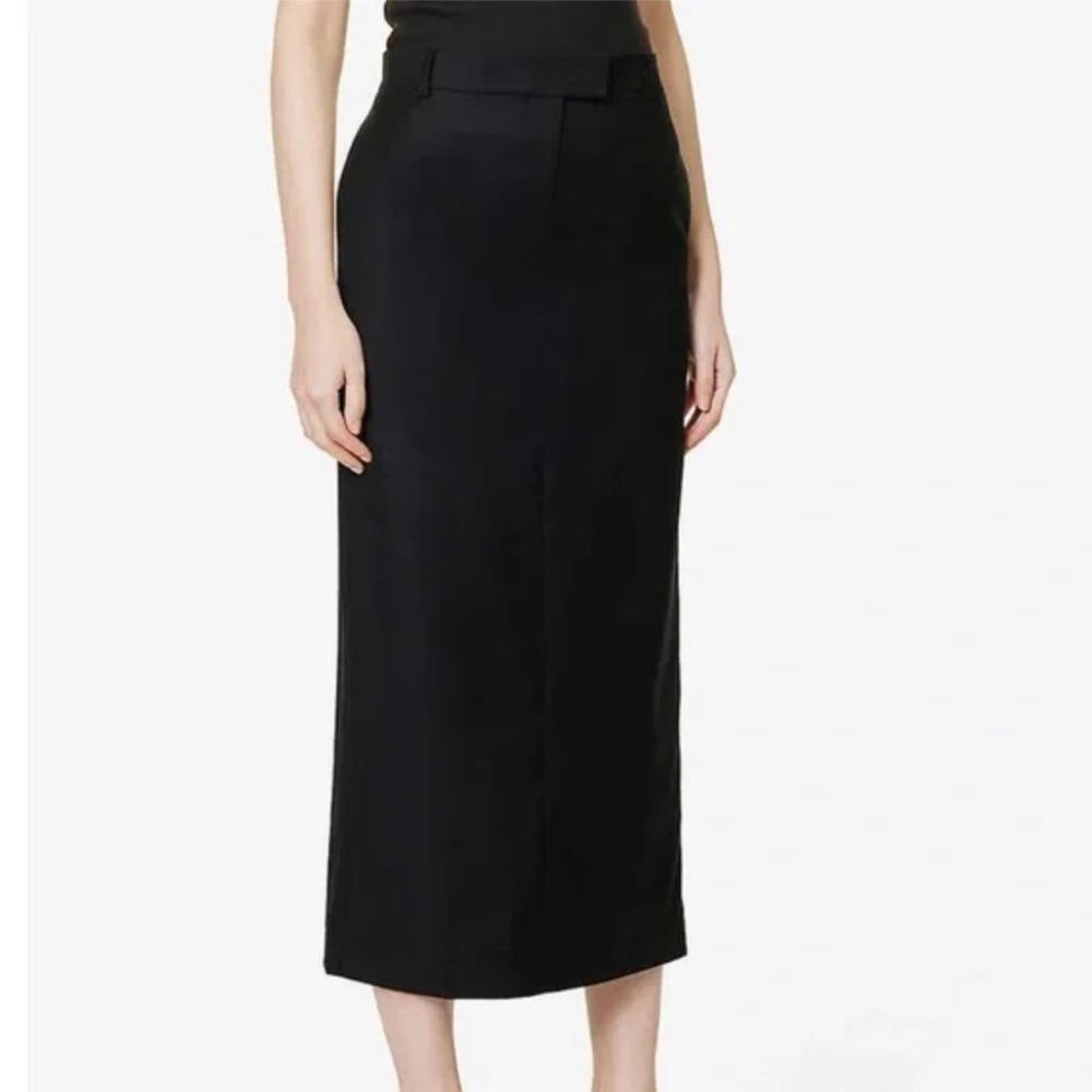 Aya Muse Ardens wool midi pencil skirt with back slit